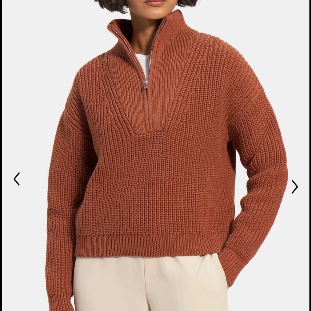 Theory Knit quarte Zip 100% cotton